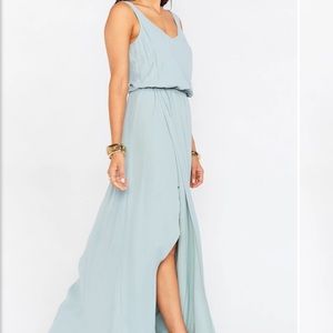 Show Me Your Mumu Kendall Maxi - Silver Sage Crisp